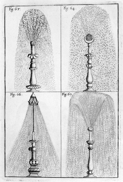 Ornamentaler Brunnenentwurf von Georg Andreas Bockler