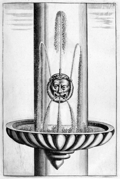 Ornamentaler Brunnenentwurf von Georg Andreas Bockler