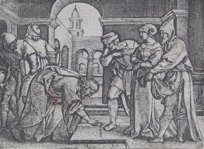 Christus und die Ehebrecherin von Georg Pencz
