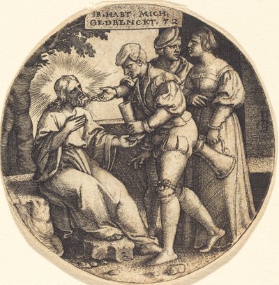 Den Durstigen zu trinken geben von Georg Pencz
