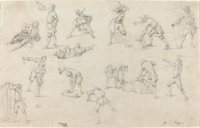 Studien von Soldaten im Lager von Georg Philipp Rugendas