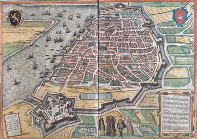 Antwerpen, Belgien von Georg and Hogenberg Franz (1535 90) Braun