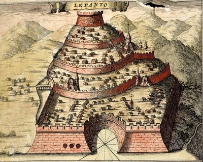 Lepanto, Griechenland von Georg and Hogenberg Franz (1535 90) Braun