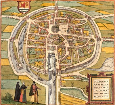 Middelburg, Niederlande von Georg and Hogenberg Franz (1535 90) Braun
