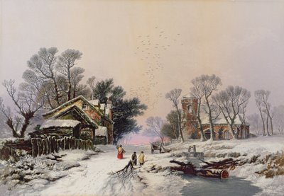 Winter (Druck) von George Baxter