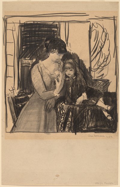 Anne und ihre Mutter von George Bellows