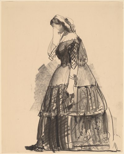 Dame von 1860 - Die Schauspielerin von George Bellows