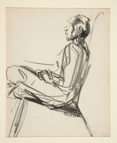 Sitzender Mann von George Benjamin Luks