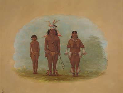 Eine Chetibo-Familie, 1854-1869 von George Catlin