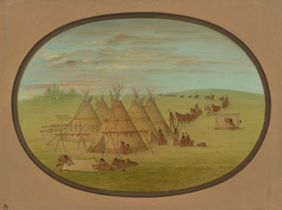 Ein kleines Sioux-Dorf, 1861-1869. von George Catlin