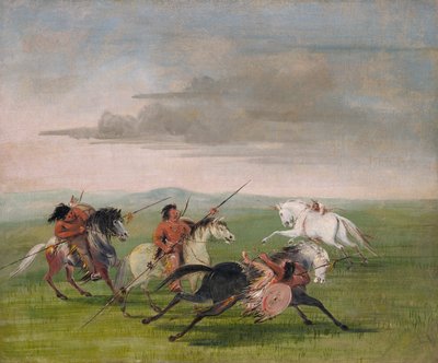 Comanche-Reitkunststücke, 1834-1835 von George Catlin