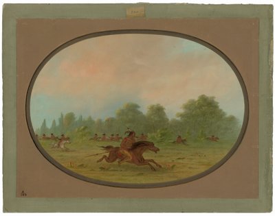 Engpass einer Camanchee-Kriegspartei von George Catlin