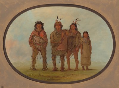 Vier Dogrib-Indianer von George Catlin