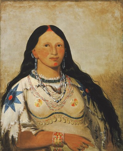 Mi-nék-ee-súnk-te-ka, Nerz, ein schönes Mädchen von George Catlin