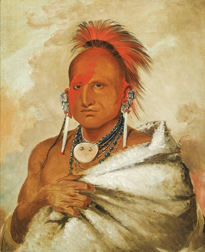 O-rón-gás-see, Bärenfänger, ein berühmter Krieger von George Catlin