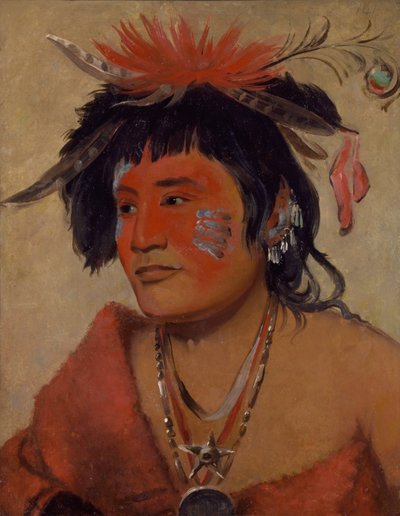 Pah-shee-náu-shaw, ein Krieger, 1831 von George Catlin