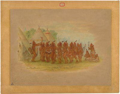 Tanz der Sklaven - Saukie von George Catlin