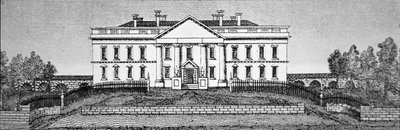 Das Weiße Haus im Jahr 1820 (Gravur) von George Catlin