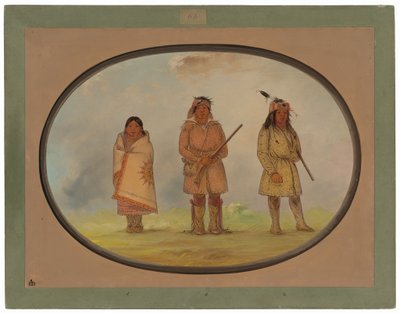 Drei Delaware-Indianer von George Catlin