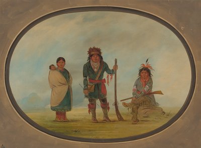 Drei Micmac-Indianer, 1861-1869 von George Catlin