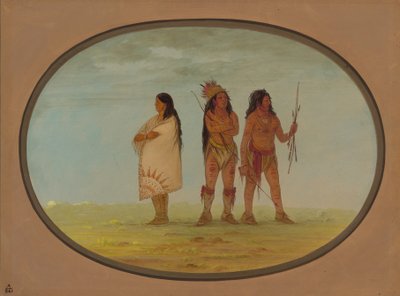 Drei Navaho-Indianer von George Catlin