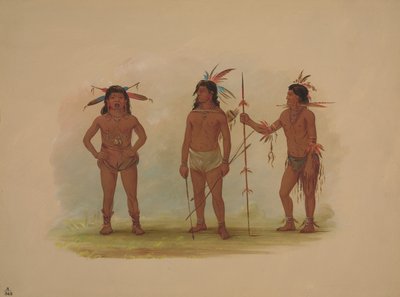 Drei Omagua-Männer, 1854-1869 von George Catlin