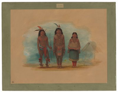 Drei Taruma-Indianer von George Catlin