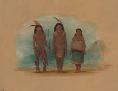 Drei Taruma-Indianer von George Catlin