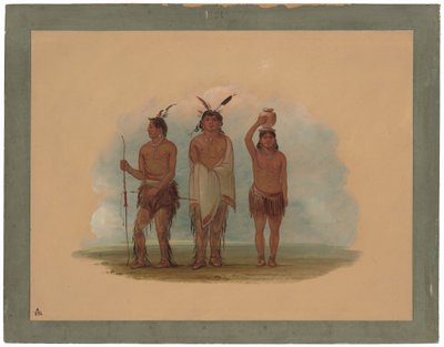 Drei Walla Walla Indianer von George Catlin