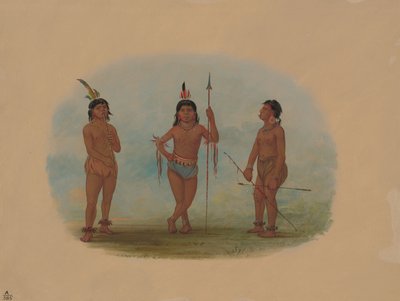 Drei junge Tobos-Männer, 1854-1869 von George Catlin