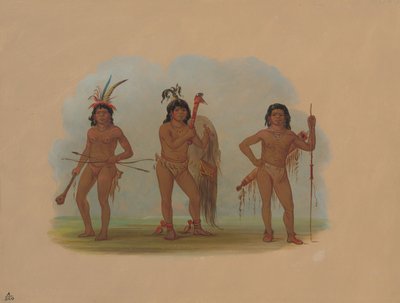 Drei Zurumati-Indianer von George Catlin