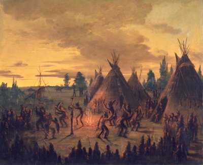 Kriegstanz, Sioux von George Catlin