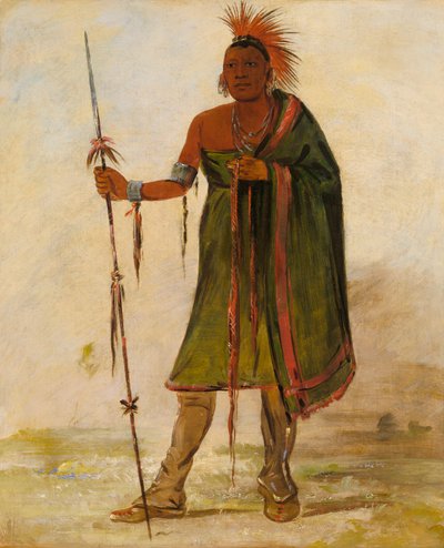 Wash-ím-pe-shee, Verrückter, ein angesehener Krieger von George Catlin