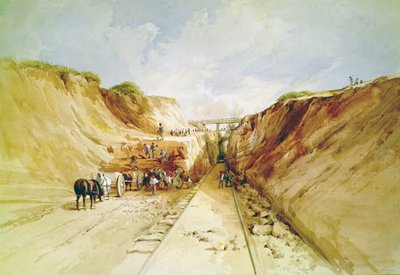 Bau einer Eisenbahnlinie von George Childes