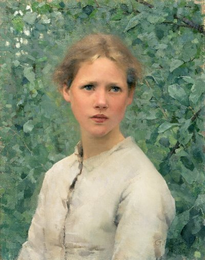 Ein Mädchenkopf von George Clausen