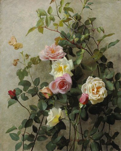 Rosen an einer Wand, 1877 von George Cochran Lambdin