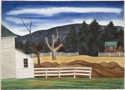 Woodstock Landschaft, März von George Copeland Ault