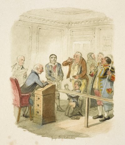 Illustration für "Oliver Twist" von George Cruikshank