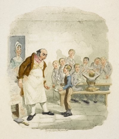 Illustration für "Oliver Twist" von George Cruikshank