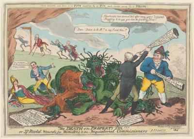 Der Tod der Grundsteuer!!! von George Cruikshank