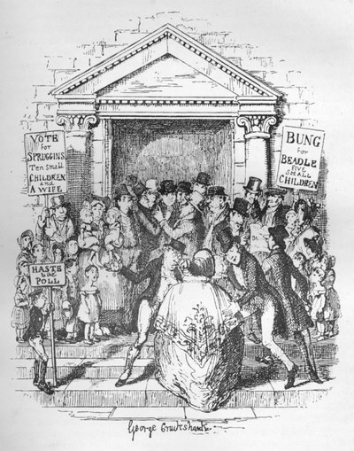 Die Wahl zum Amtsdiener von George Cruikshank