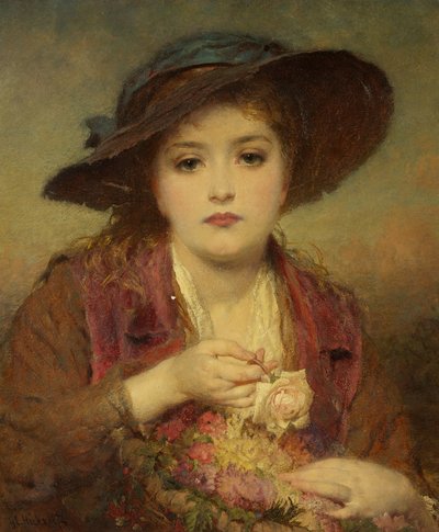 Das Blumenmädchen von George Elgar Hicks