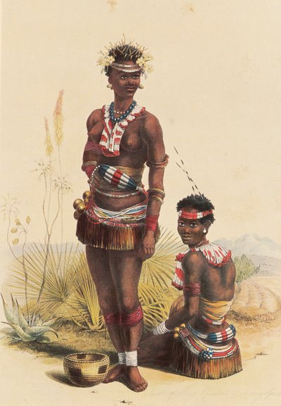 Tanzmädchen von König Panda (Mpande) von George French Angas