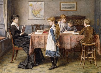 Die Lektion, 1892 von George Goodwin Kilburne