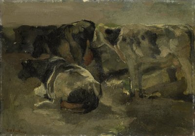 Vier Kühe von George Hendrik Breitner