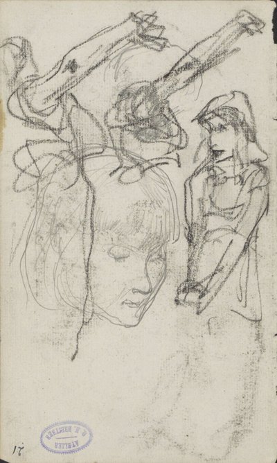 Studienblatt mit Frauen von George Hendrik Breitner