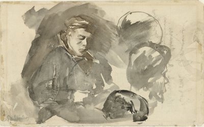 Sitzender Junge von George Hendrik Breitner
