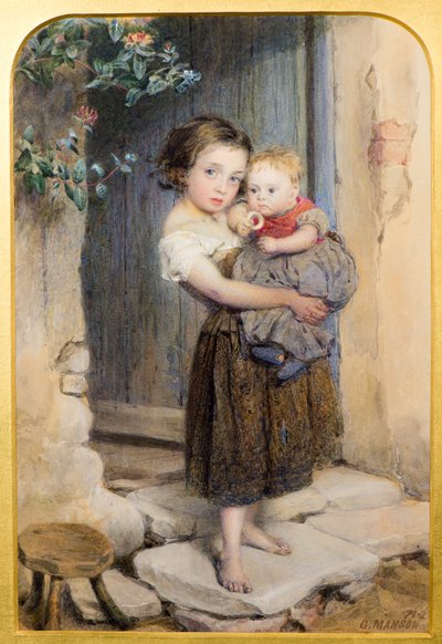 Mädchen und Kind von George Manson