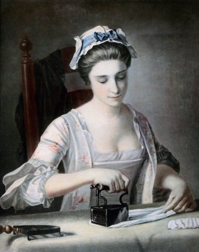 Eine Magd beim Bügeln, 18. Jahrhundert von George Morland