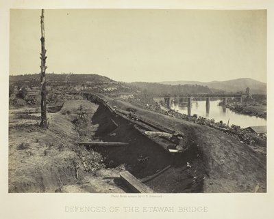 Verteidigungen der Etawah-Brücke von George N. Barnard